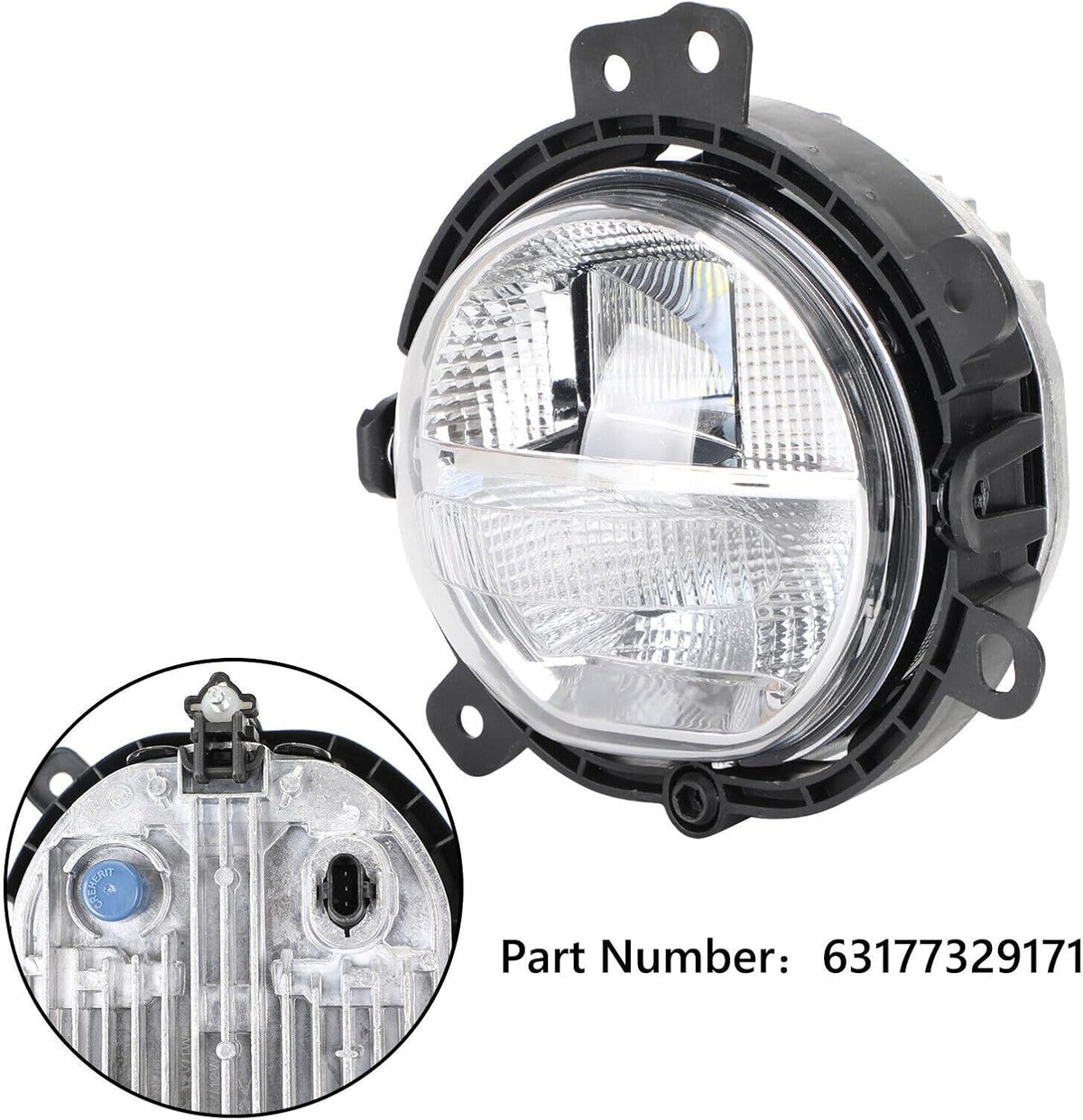 ya 10 9.16 zhengce Front Bumper Left Fog Light Lamp 63177329171 for Mini F55 F56 F54 F57 DD