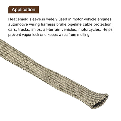 ya 13 9.15 baidi Heat Shield Sleeve 0.5 ID 6.6Ft Fuel Line Heat Shield Sleeve 800¡æ Titanium