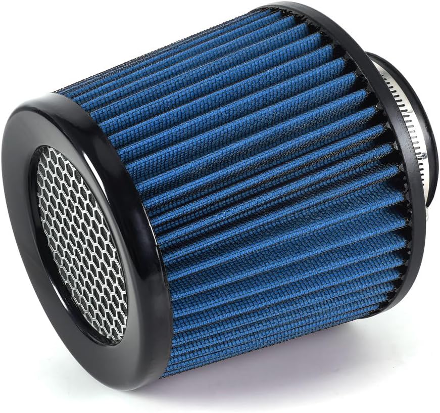 ya 13 9.15 baidi 3 76mm Dry Air Filter Cold Air Intake Cone Replacement High Flow Inlet BLUE