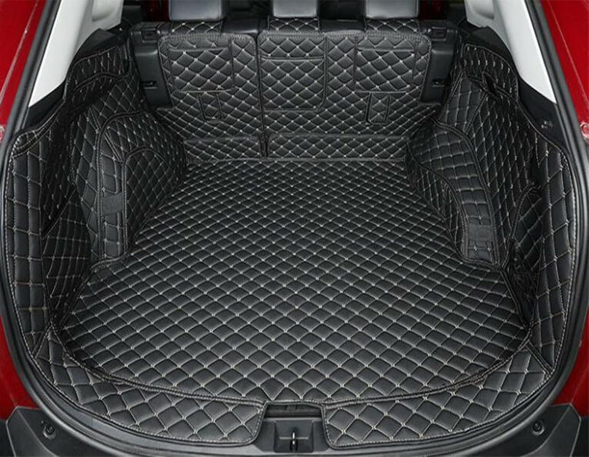 ya 4 8.10 Car Leather Boot Cargo Liner Tray Rear Trunk Floor Mat for RAV4 2019-2023