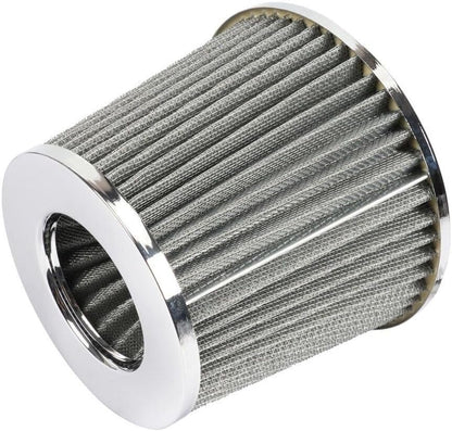 ya 13 9.15 baidi Silver 3/76mm High Flow Inlet Cold Air Intake Cone Replacement Dry Air Filter