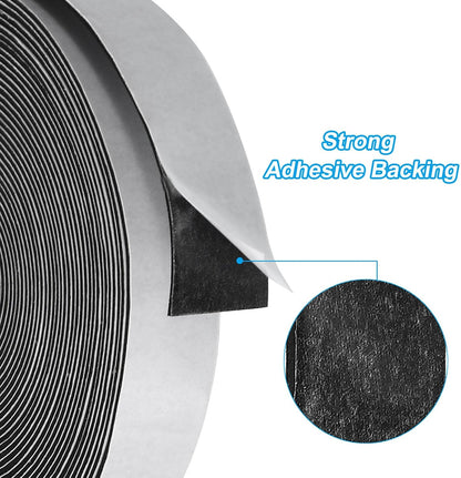 ya 26 10.21 baidi Weather Stripping Door Seal Strip, 1 Roll 1 Inch x 1/16 Inch x 32 Ft Black