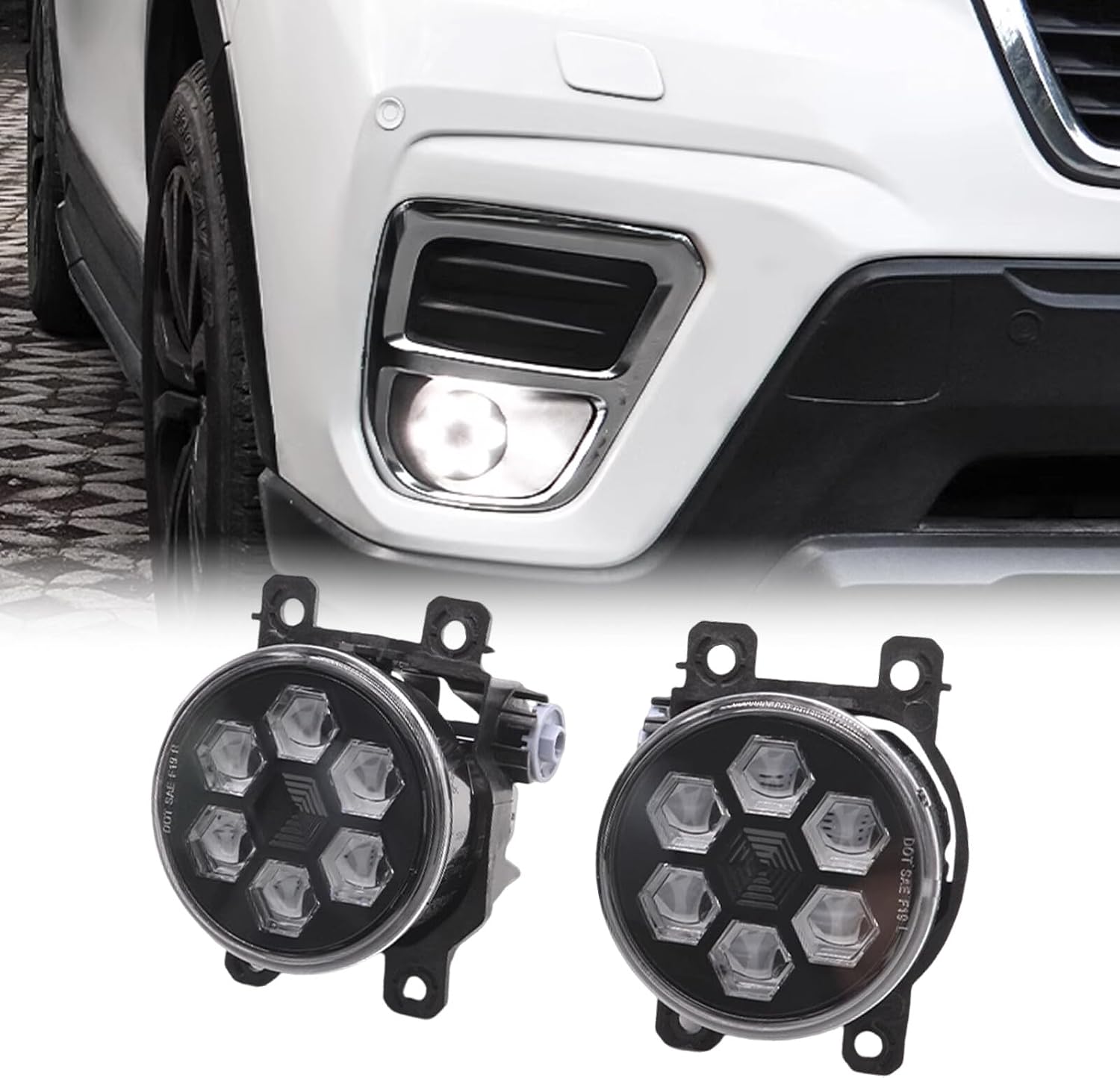 ya 7 8.24 baidi 1 Pair LED Front Bumper Fog Lights for 2018-2024 for Subaru Crosstrek/Impreza 