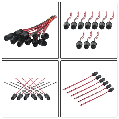 ya 23 10.7 baidi 10pcs Rubber/W5W Car Auto Light Bulb Round Socket Lamp-Holder Base Connector