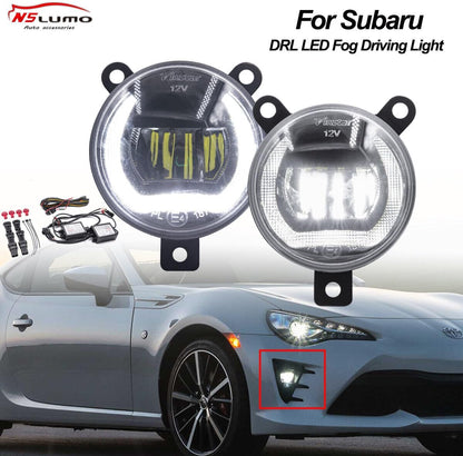 ya 7 8.24 baidi for Subaru BRZ WRX 2017-2020 DRL Halo LED Fog Light Daytime Running Light 