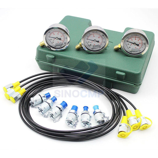 ya 16 10.20 baidi 25/40/60Mpa Hydraulic Pressure Gauge Kit Tester Coupling Hydraulic Tester 3Gauge