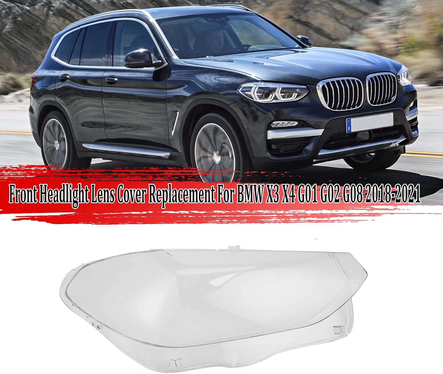 ya 7 8.24 baidi Right light lens transparent protective cover 63117466132 Suitable for 2018-2021 for BMW X3 X4 G01 G02 G08