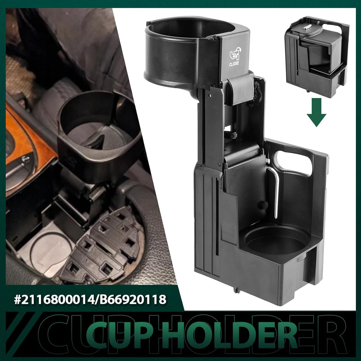 ya 11 9.14 zhengce Centre Console Cup Holder 2116800014 for Mercedes-Benz EClass W211 E500 CLS