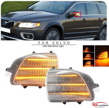 ya 7 8.24 baidi Dynamic LED Side Mirror Turn Signal Lights for 2007-2016 for Volvo XC70 XC90 Facelift 