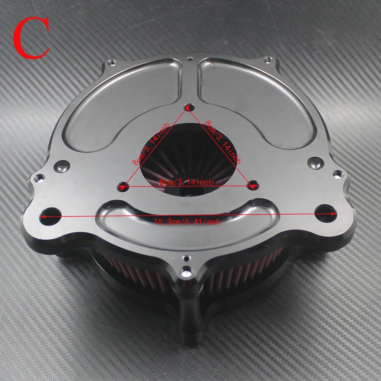 ya 5 8.10 CNC Blue Air Cleaner Intake Filter Fit for Harley Touring Road king FLHTC 08-16