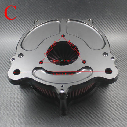 ya 5 8.10 CNC Blue Air Cleaner Intake Filter Fit for Harley Touring Road king FLHTC 08-16