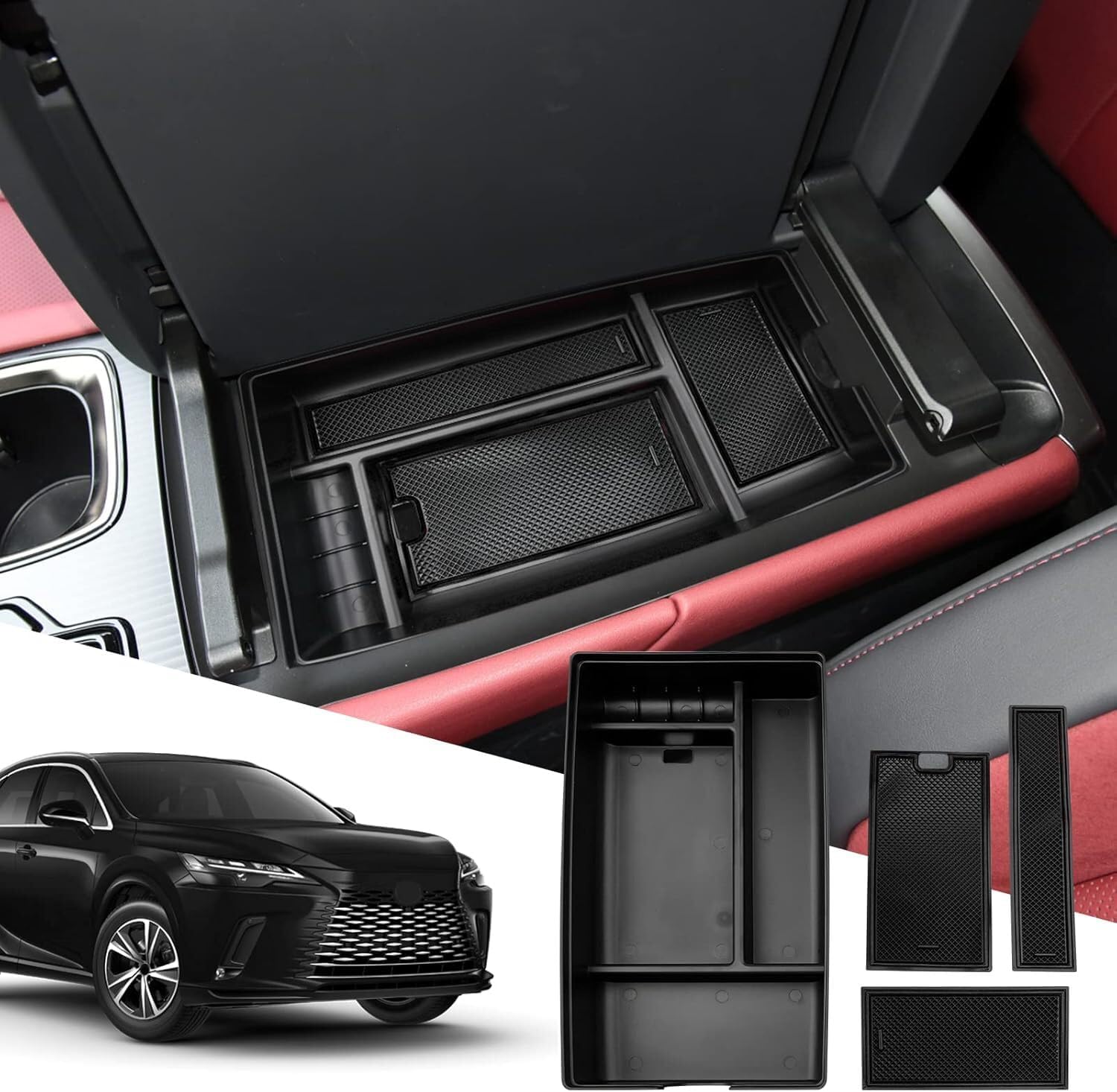 ya 8 8.24 baidi Fit 2023-2024 for Lexus RX500h F Sport Center Console Armrest Storage Box Organizers