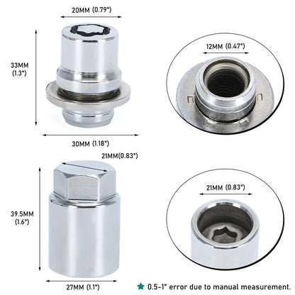ya 10 9.16 baidi Alloy Wheel Lock Lug Nut Set for Toyota and for Lexus 00276-00900 Anti-Theft-