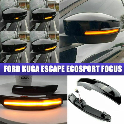ya 3 8.24 baidi 2Pc Sequential Side Mirror Turn Signal Light for Ford Kuga Escape EcoSport Focus