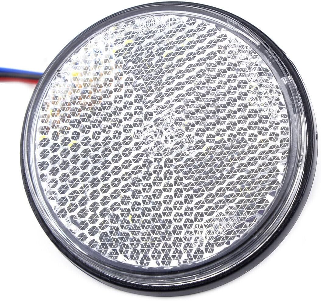 ya 4 8.14 2 LED Brake Indicator Tail Light Round Truck Trailer Car Van Motorcycle Boat @