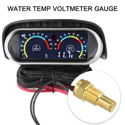 ya 23 10.7 baidi Car Water Temp Gauge with Digital LCD Display and Voltage Meter Sensor