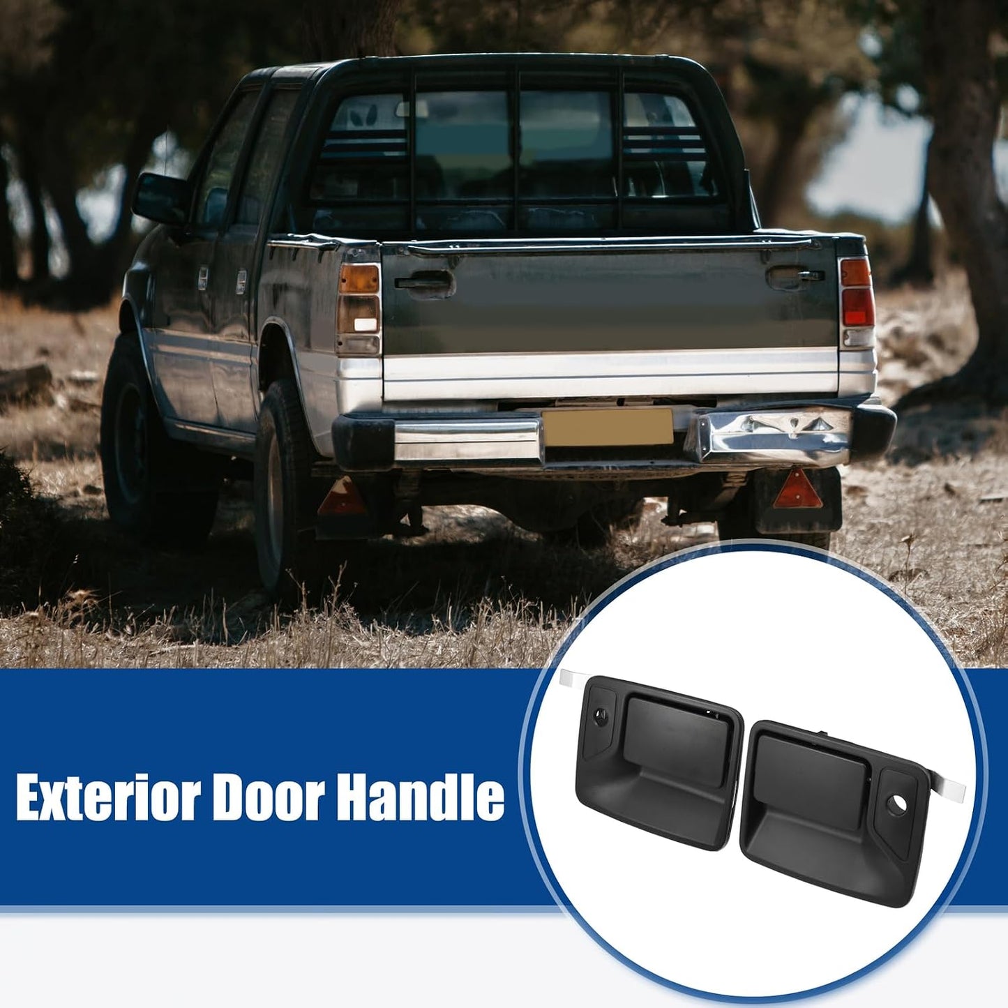 ya 5 8.10 1 Pair Front Left Right Car Exterior Outside Door Handle for Ford F-250 Black