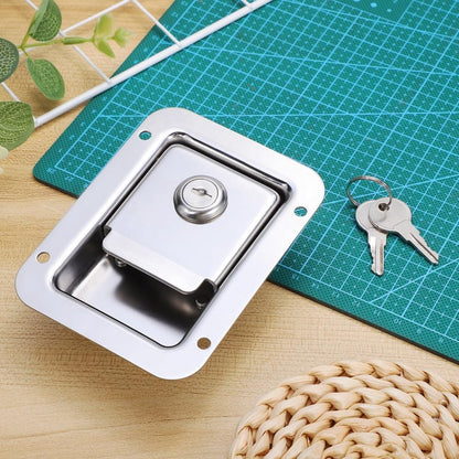 ya 4 8.14 2 Keys Heavy Duty Paddle Handle Lock for Tool Box Stainless Steel