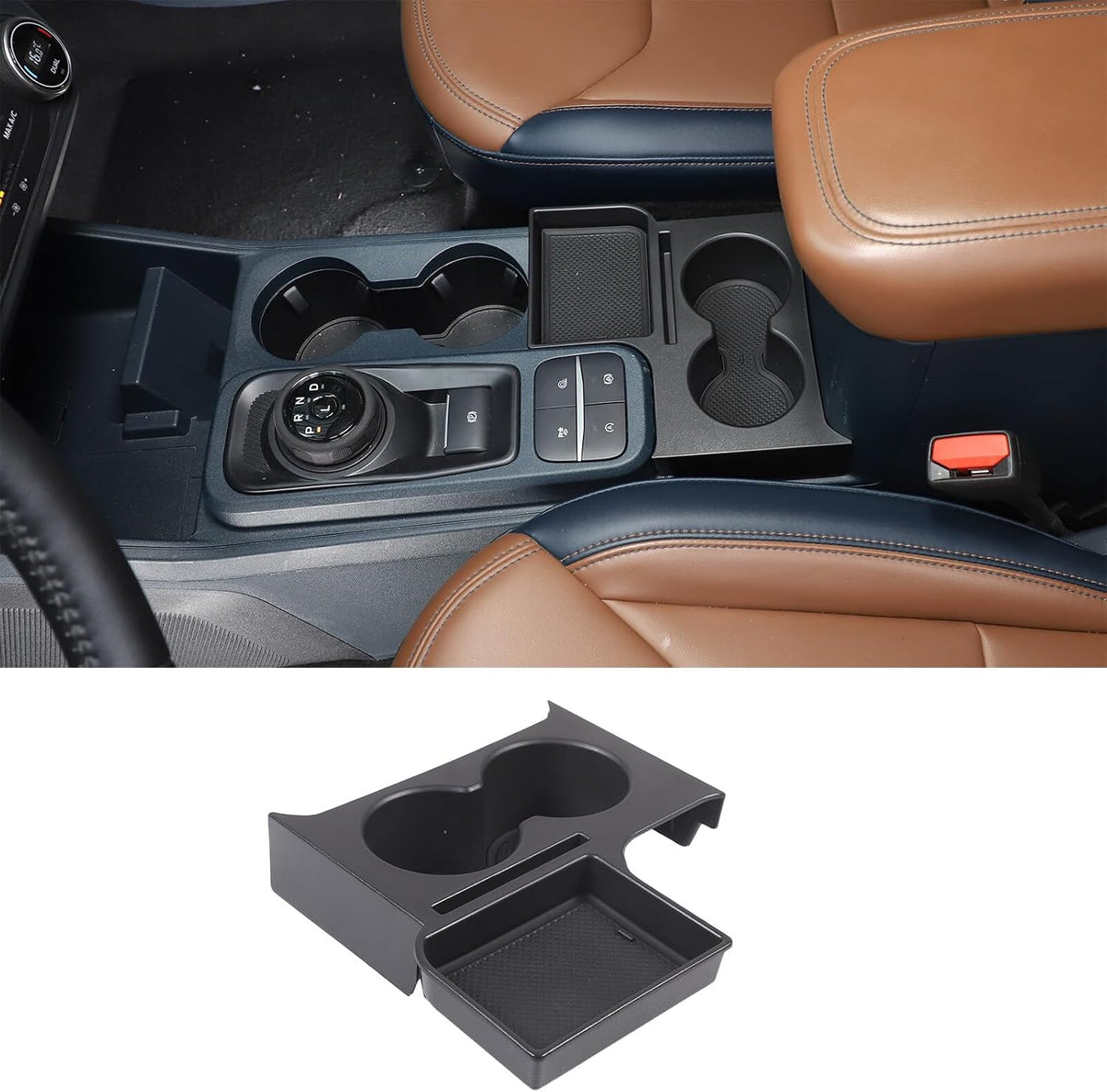 ya 9 10.24 ABS Central Control Cup Holder Box for Ford Maverick 2022-