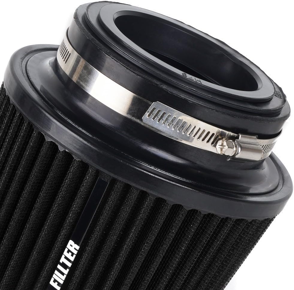 ya 13 9.15 baidi BLACK High Per for MAN ce Cold Air Intake Air Filter 3, 3.5, 4 Inlet, 6.5 Tall