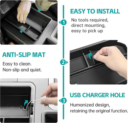 ya 5 8.10 for Land Cruiser Prado 250 2024-2025 Center Console Storage Box Organizer Tray
