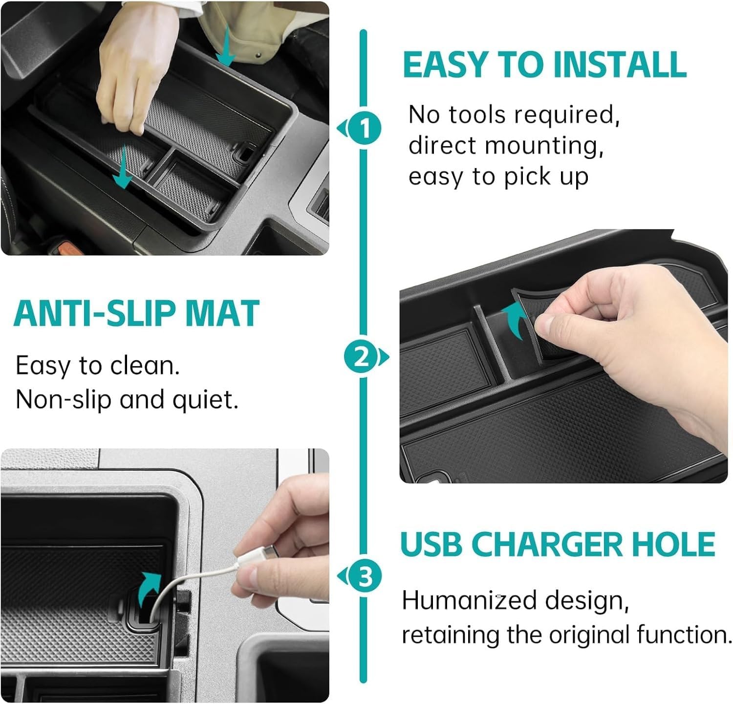 ya 8 8.24 baidi for Land Cruiser Prado 250 2024-2025 Center Console Storage Box Organizer Tray