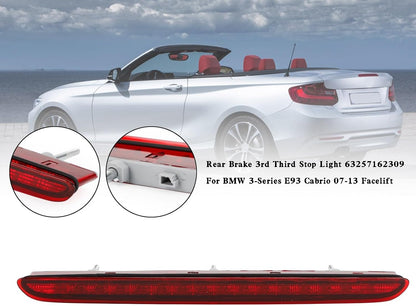 ya 10 9.16 zhengce Rear 3rd Third Stop Light 63257162309 For 3- E93 Cabrio 07~13 Facelift