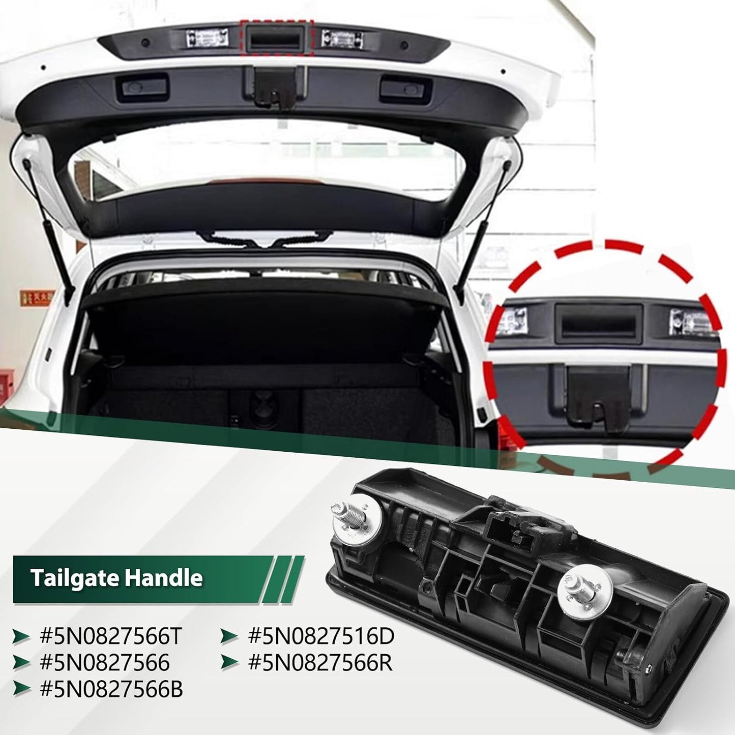 ya 7 8.24 baidi Tailgate Boot Lid Handle Switch 5N0827566T for VW for Jetta for Passat for Tiguan for Audi A3 A4