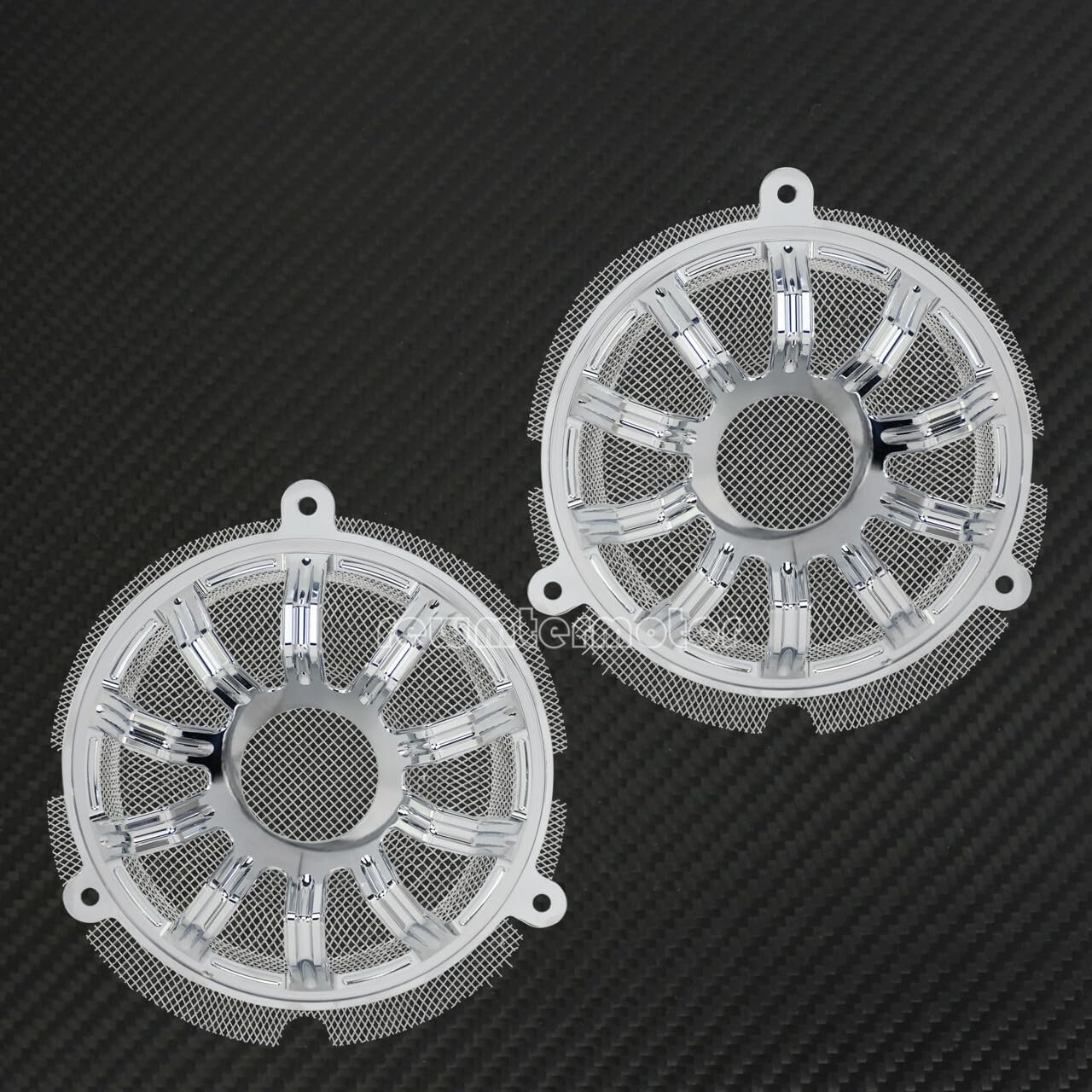 ya 7 8.24 baidi Chrome Front Speaker Grill Masks Cover Fit for Harley Touring Glide 2014-2023