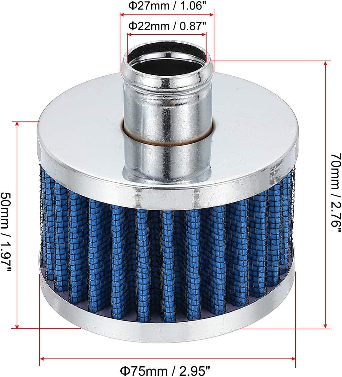 ya 5 8.10 22 mm Air Filter Motor Cone Cold Clean Air Intake Filter Blue