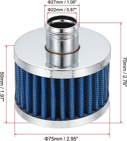 ya 5 8.10 22 mm Air Filter Motor Cone Cold Clean Air Intake Filter Blue