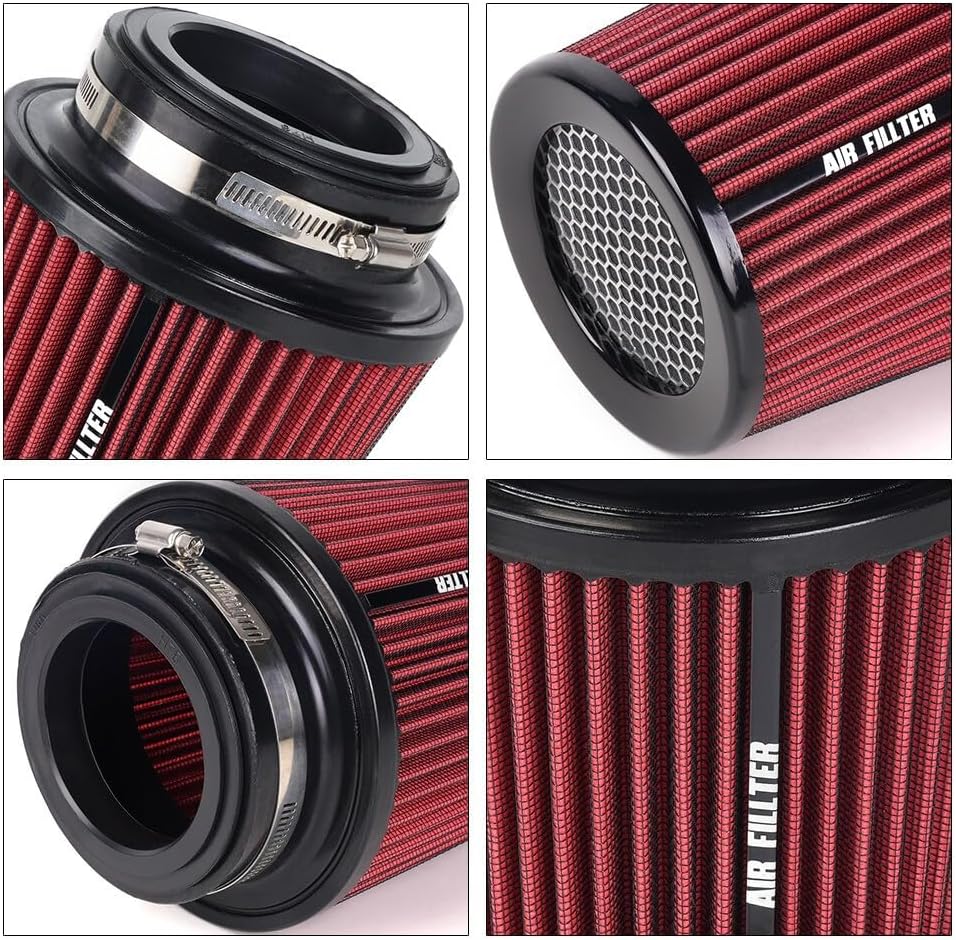 ya 13 9.15 baidi High Flow Per for MAN ce Cold Air Intake Air Filter 3, 3.5, 4 Inlet, 6.5 Tall
