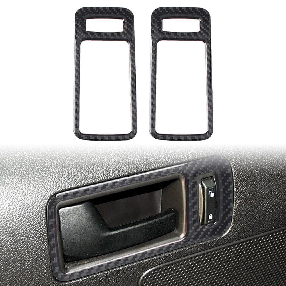 ya 9 10.24 Carbon Fiber Interior Door Handle Bowl Trim Cover for Ford for Mustang 2009