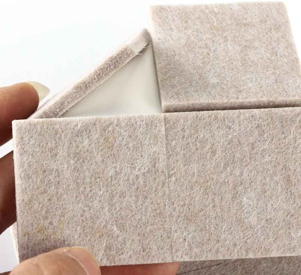 ya 26 10.21 baidi 8 Pcs Table and Chair Mats Square Felt Pads Floor Protector for Furniture