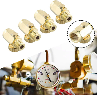 ya 14 9.20 baidi Versatile Brass Air Pressure Valve Tool 1/4 NPT Male/Female Threads 4PCS-1