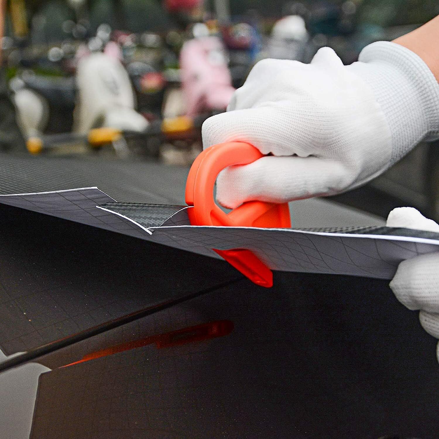 ya 2 8.15 4X Car Body Window Carbon Fiber Vinyl Film Sticker Wrapping Install Tool Cutter