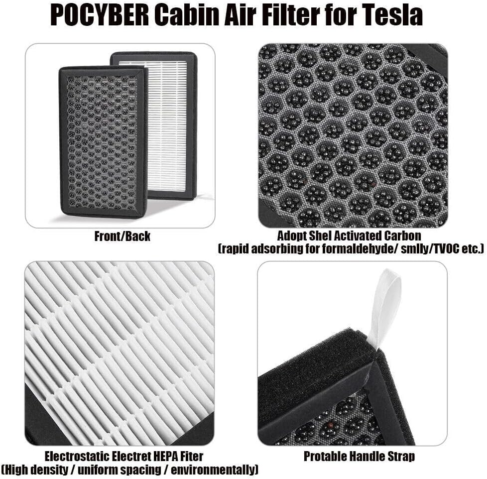 ya 13 9.15 baidi Fit for Tesla for Model 3 /Y Cabin Air Filter Replacement with Activated Carbon