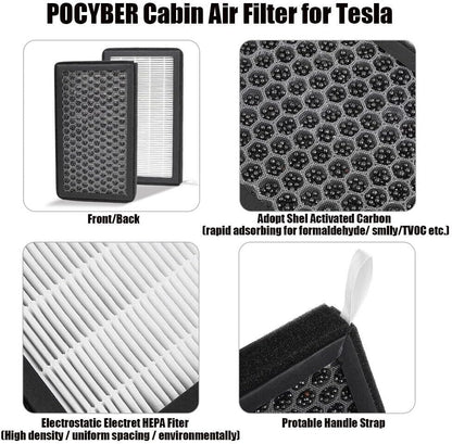 ya 13 9.15 baidi Fit for Tesla for Model 3 /Y Cabin Air Filter Replacement with Activated Carbon