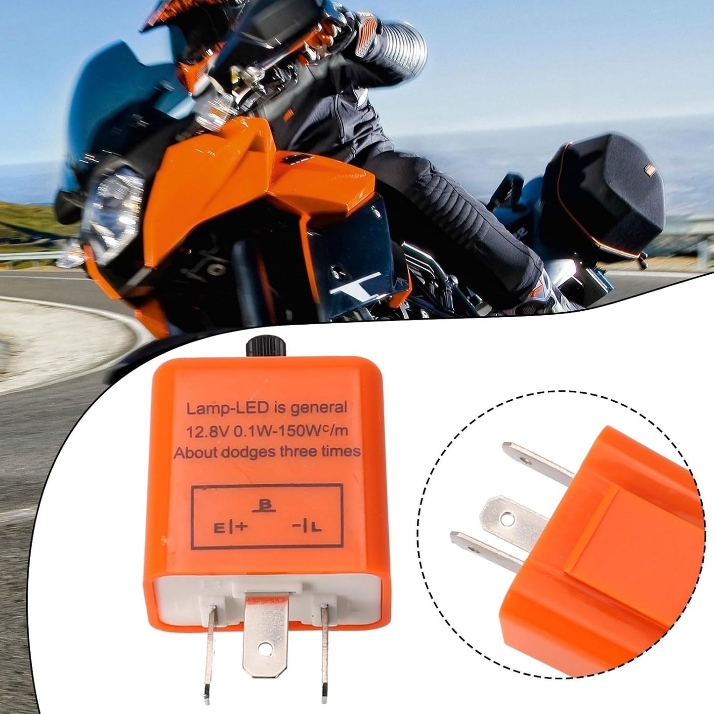ya 2 8.15 New Flasher Relay Auto Parts 12.8V Dustproof Orange 0.02A To 20A