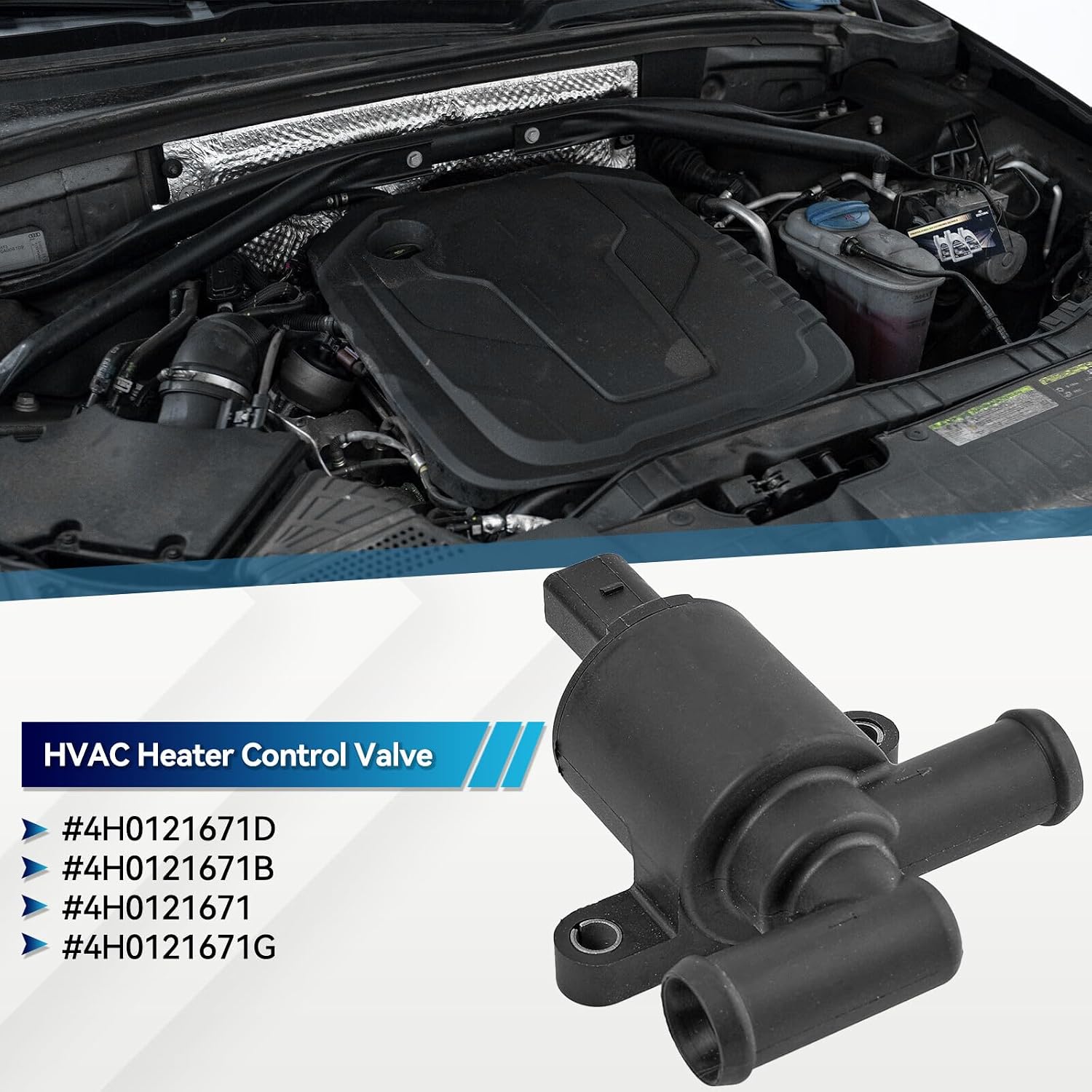 ya 6 8.24 baidi Heater Control Water Valve for Audi A3 A4 A5 A6 Q7 for VW GTI for Tiguan for Golf 4H0121671D