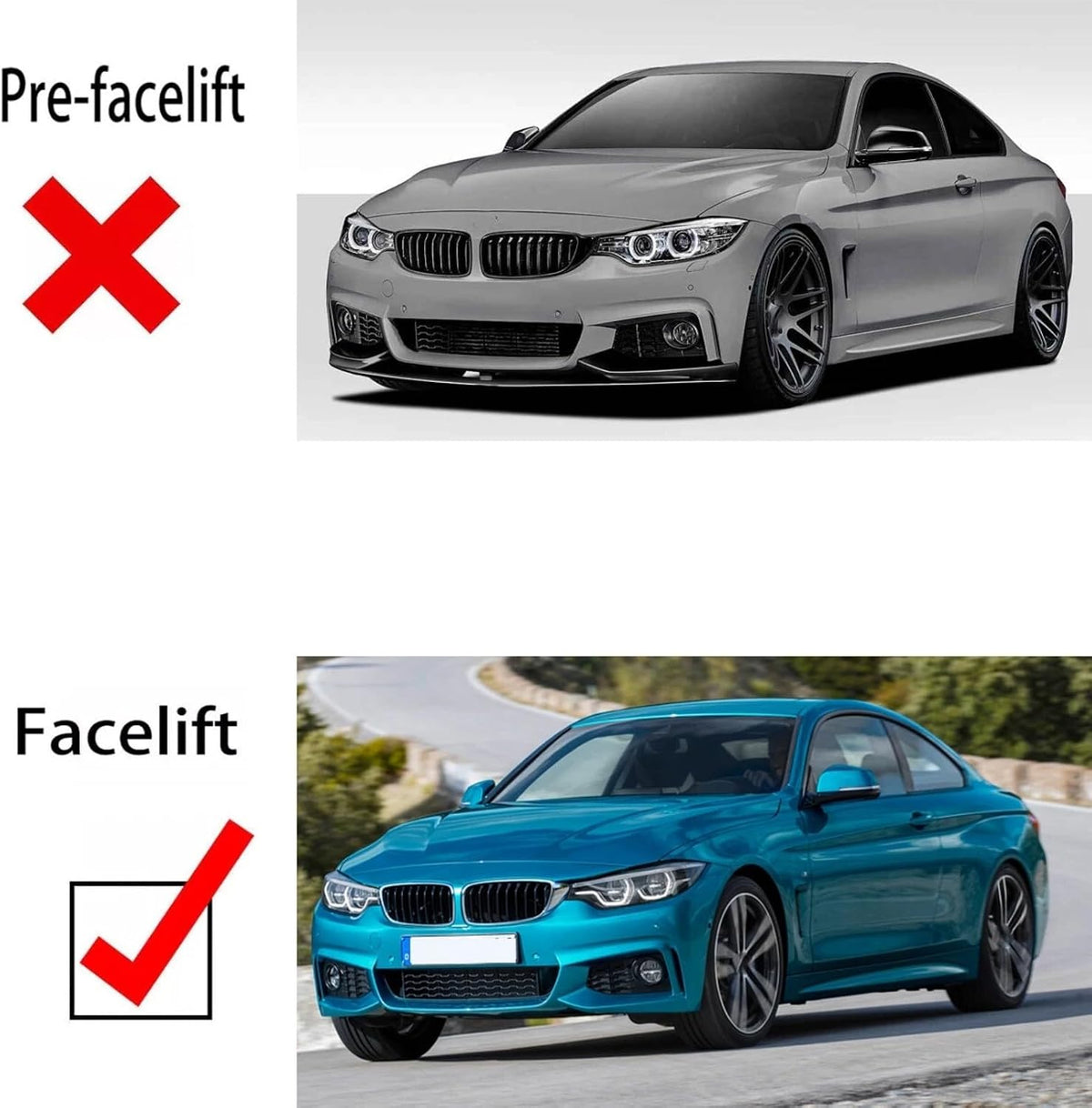 ya 9 10.24 For 2018-2020 for BMW 4 Series F32 F33 F36 M4 Pair Front Headlight Lens Clear Cover