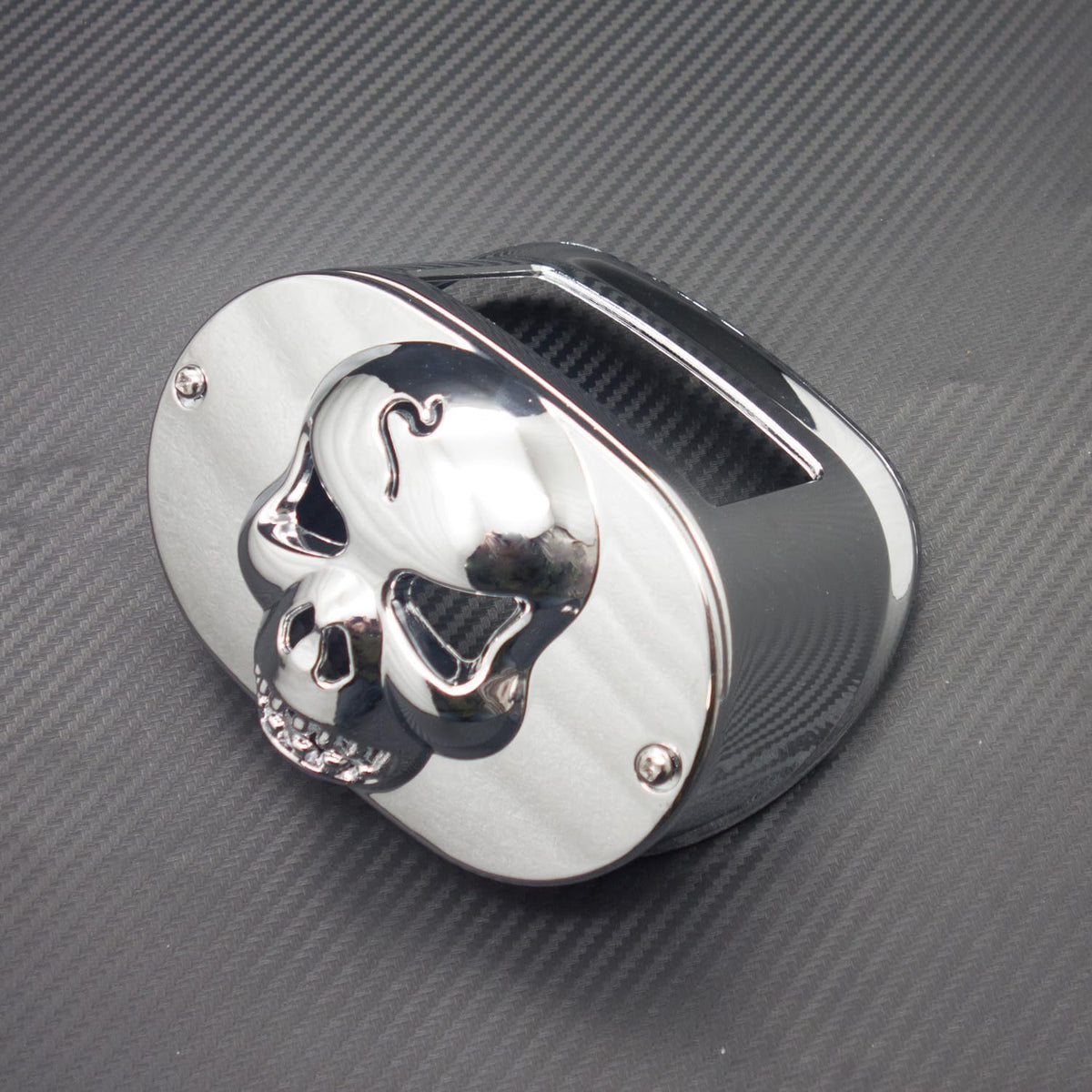 ya 6 8.14 Motorcycle Chrome Skull Tail Light Collar Cover for Harley Touring FLHRC FLHTC