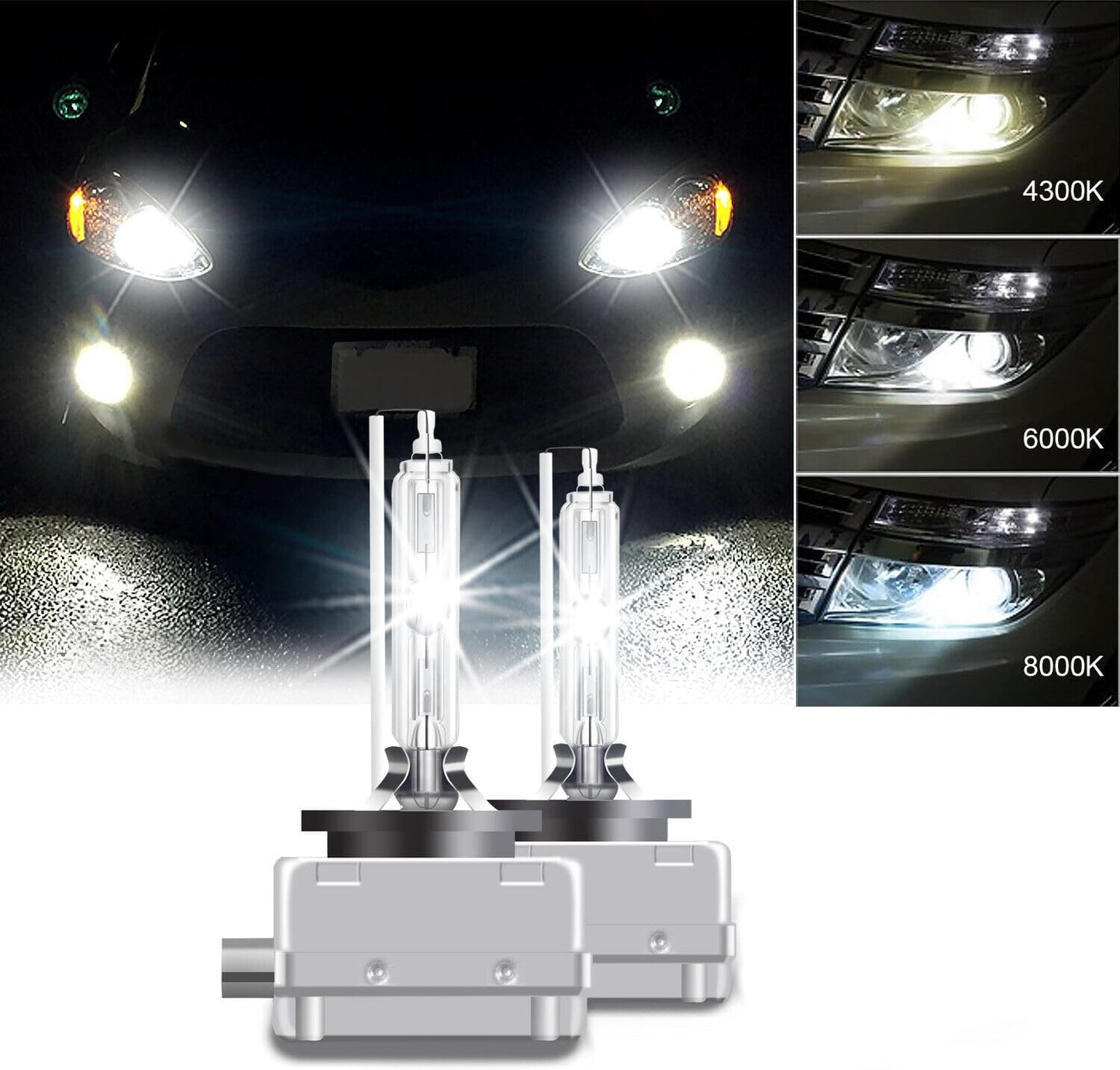 ya 4 8.8 Set(2) D3S/D3C/D3R HID Xenon Bulbs Replace HID Headlight Pair 4300K 5000K 12000K