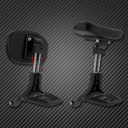 ya 6 8.14 Black Multi-Purpose Driver & Passenger Backrest Fit For Fat Bob FXFB 2018-2020