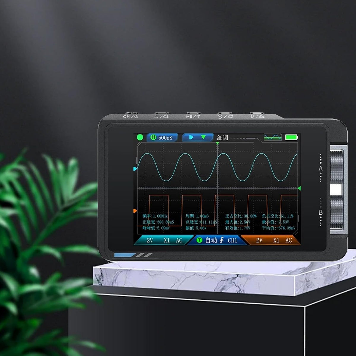 ya 16 10.20 baidi FNIRSI DS215H 50MHz 2-CH Oscilloscope Digital Signal Generator with 1 P6100 Probe