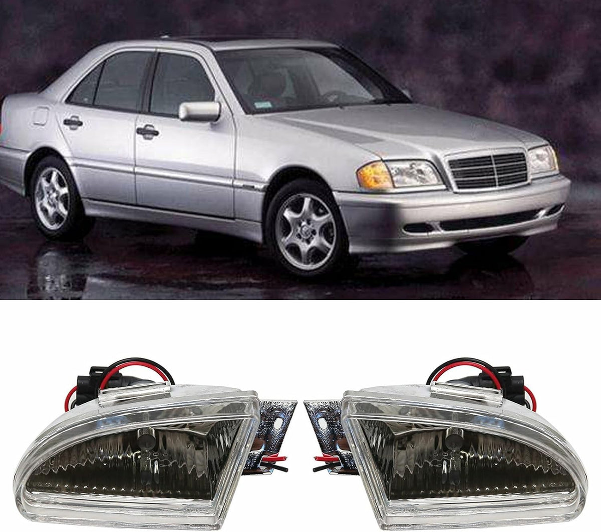 ya 4 8.14 Fit for Mercedes-Benz C Class W202 Fog light Front Turn signal Fog Lamp 1994-2004 AT