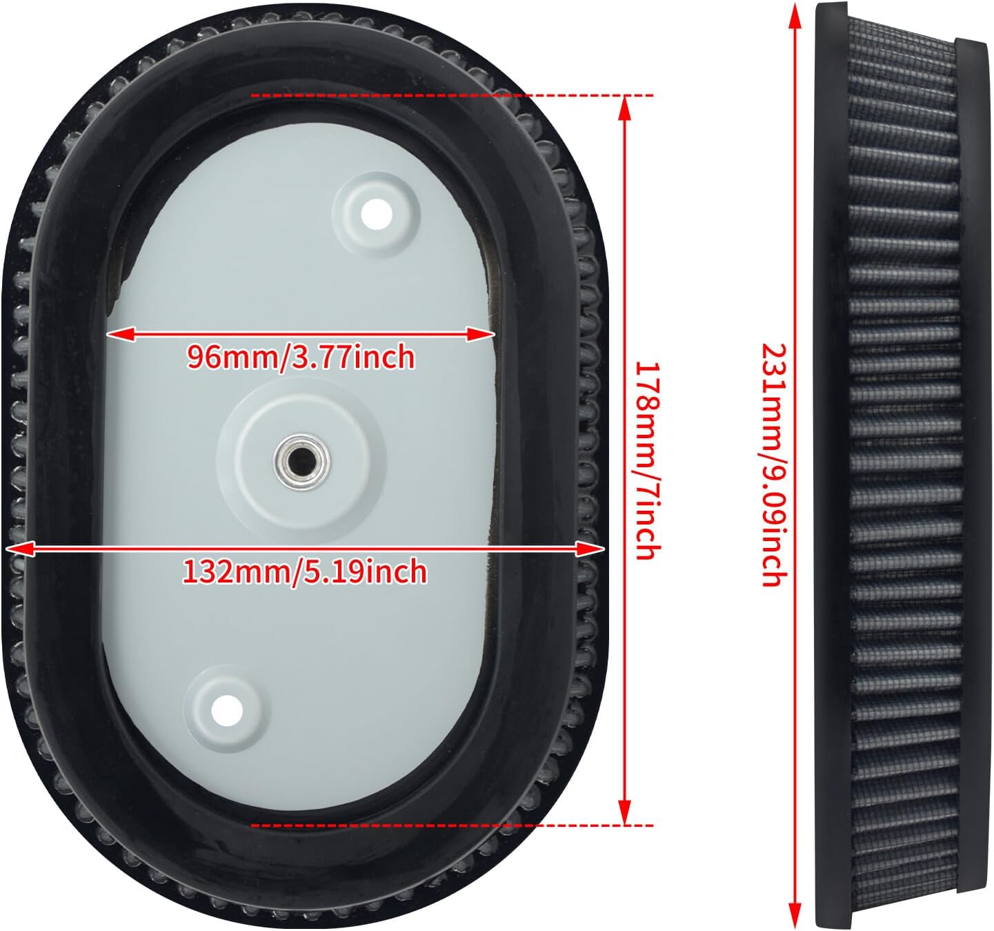 ya 5 8.10 Air Filter Gray Element Replacement FIt for Harley Touring 17-25 Softail 18-2025