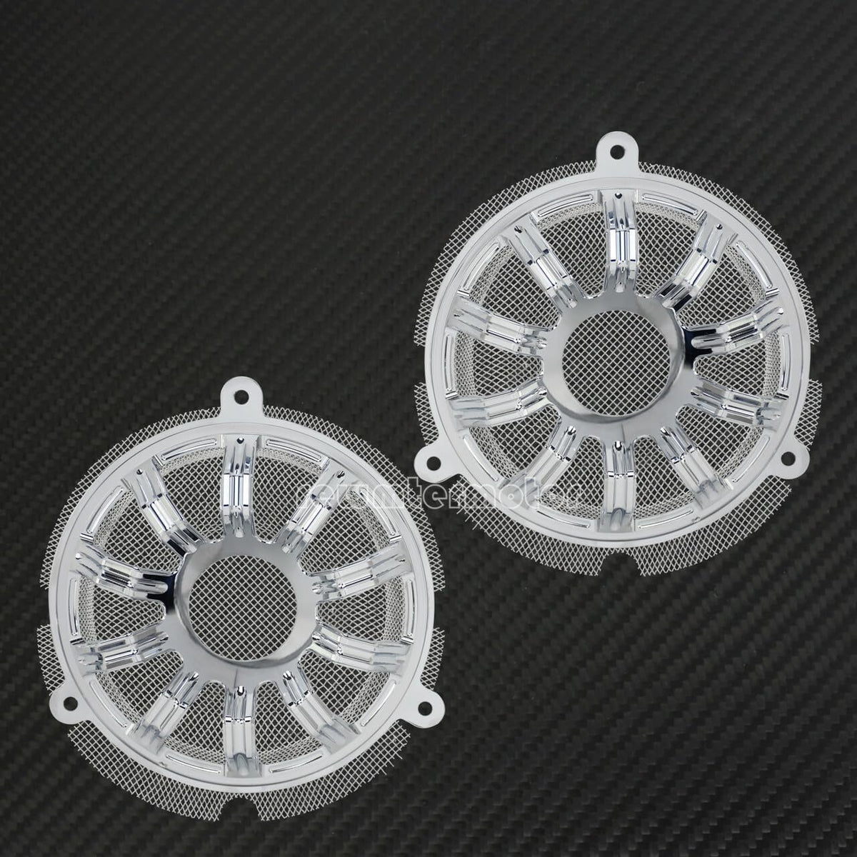 ya 14 9.20 zhengce Chrome Front Speaker Grill Masks Cover Fit for Harley Touring Glide 2014-2-1