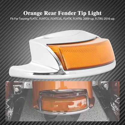 ya 6 8.24 baidi Rear Fender Orange Len Tip Brake Light Fit for Harley Touring Glide 2009-2023
