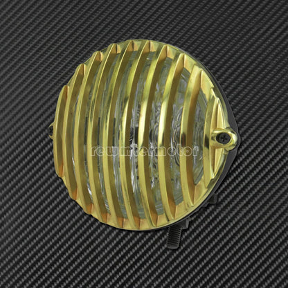 ya 6 8.24 baidi Front Motorcycle Headlight Gold Grill Cover Fit for Harley Cafe Racer Chopper